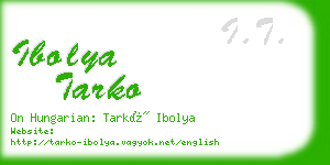 ibolya tarko business card